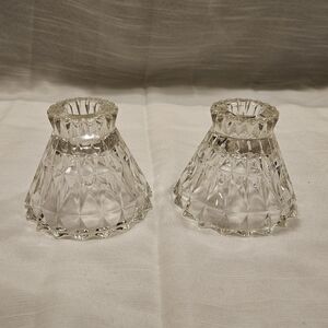 Windsor Diamond Crystal Candlesticks (one pair)